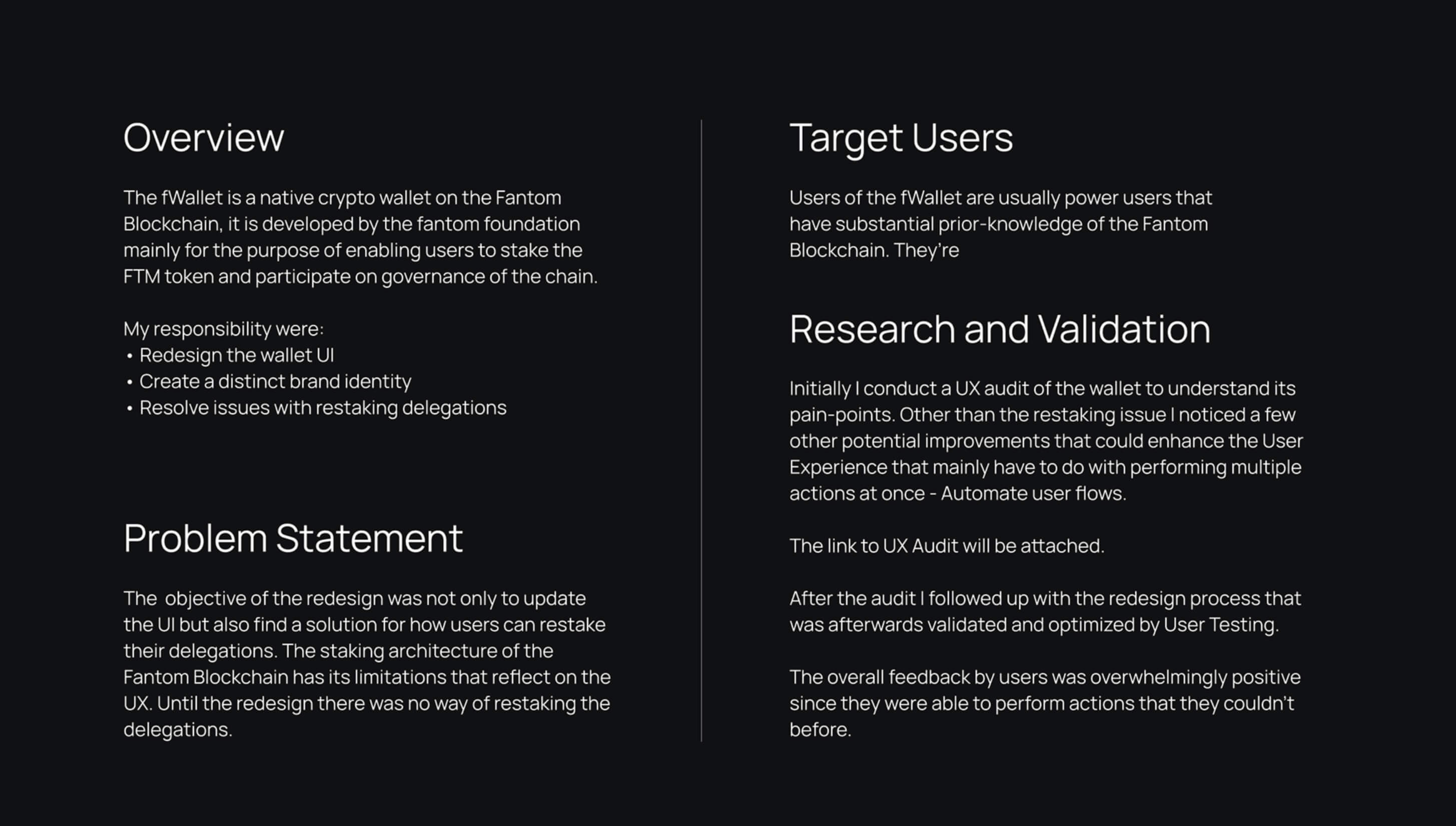 fWallet UX Audit 2
